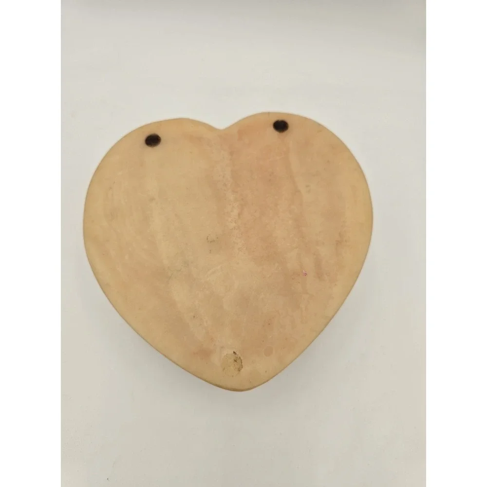 Vintage Avondale Trinket Jewelry Box Heart shape Pink Hinged